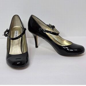 Steve Madden Mary Jane Glossy Black Heels